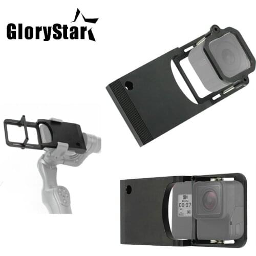 Metal Camera Gimbal Mount Adapter Switch Plate Ball Head Handle For Gopro Hero 7 6/5/4 Session Sports Cam For Osmo Zhiyun Feiyu