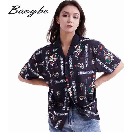 Fashion Blouses For Women Black Anime Top Wear Man Plus Size Clothes Cartoon Print Beachwear Unisex Short Sleeve Streetwear