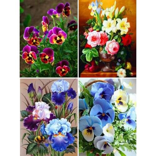 5D DIY flower diamond painting art rhinestone picture cross stitch kit full diamond embroidery gift mosaic home decoration