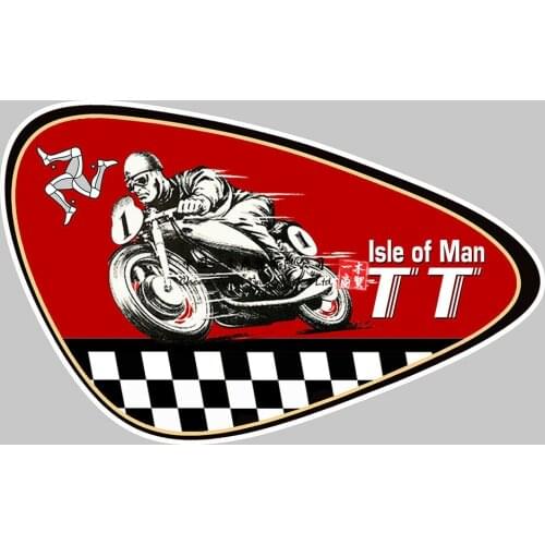 Sticker Tt Isle Of Man Biker Ile De Man Tourist Trophy Autocollant Moto Motorrad Decals