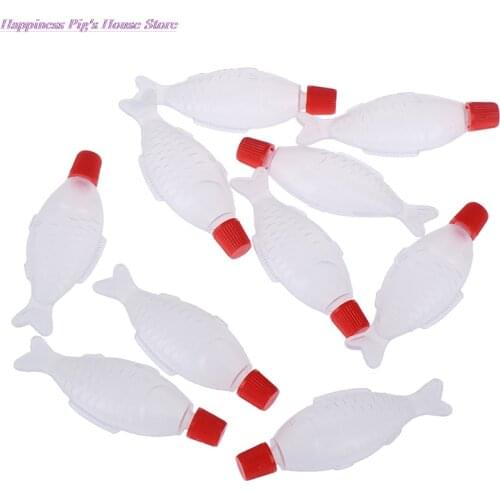 New 10Pcs Fish-Shaped 4ml Soy Sauce Disposable Sauce Bottle Rice Ball / Sashimi /Sushi Bottle Vinegar Bottle