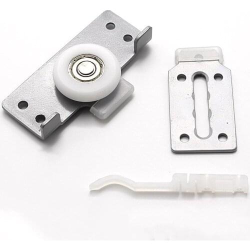 1PC Sliding Door Stainless Steel Adjustable Bearing Pulley Wardrobe Door White Nylon Single Wheel Wardrobe Hardware Accessories