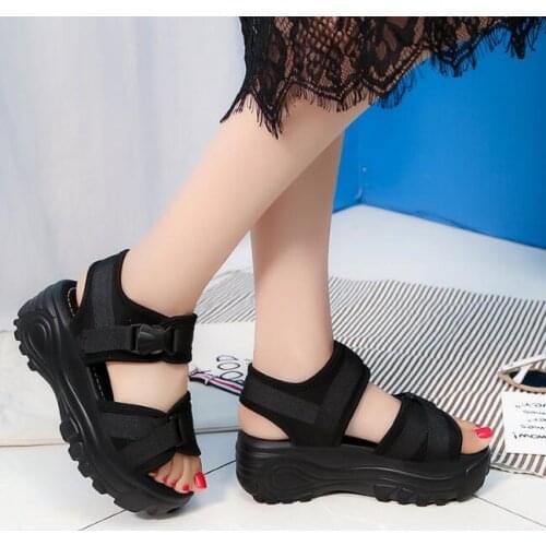 Summer Womens Sandals Comfortable buckle Mixed Color Peep Toe Sandals Casual Shoes High Quality Outside Sexy Ladies Shoes