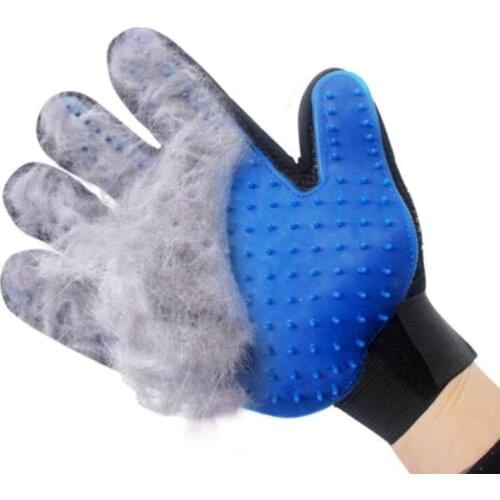 Silicone pet grooming glove for cats hair brush Deshedding Hair Gloves Dogs Bath Cleaning Supplies Animal Combs by