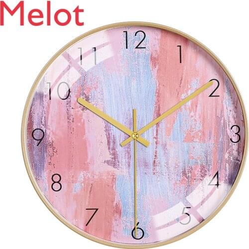 Modern Bedroom Nordic Wall Clock Silent Mute Wall Clocks Thick Watches For Kitchen Wall Home Decor Living Room Watch New