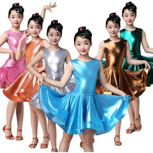 Girls Latin dance skirt childrens new style exercise clothes competition performance costume latin competition dress for girls