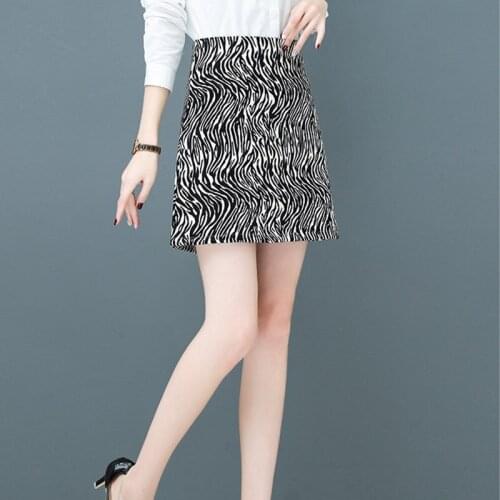 Woman S-2XL Leopard Spring Summer Women Skirt High Waist Stitching Student Skirts Cute Sweet Girls Dance Office Lady Mini Skirt
