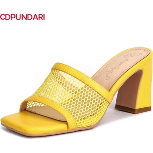 Fashion Mesh Peep Toe High Heels Sandals Women Summer Casual Party Shoes Super Size Sandales Femmes 2021 Sandalias Mujer