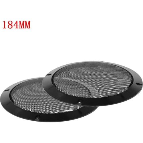 2PCS Protective Speaker Cover Steel Mesh Grille Grills Decorative Circle DIY Accessories Black Y3ND