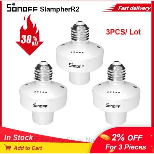 3PCS Itead SONOFF Slampher R2 RF 433MHz / WiFi Bulb Holder E27 Wireless e-Welink APP Remote Controller Light/Lamp/Bulbs Holder