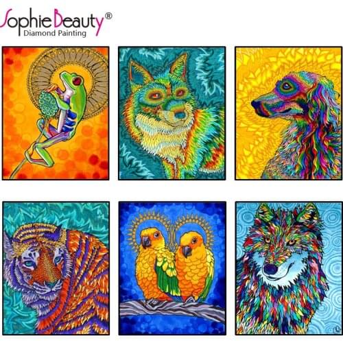 Full diamond embroidery Color Wolf Photo diy 5D diamond Painting Needlework cross stitch diamond mosaic living room home decor