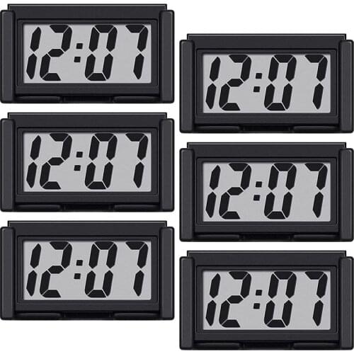 Mini Car Clock Car Dashboard Clock Auto Car Truck Dashboard Time Vehicle Electronic Digital Clock Self-Adhesive