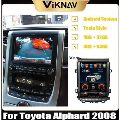 Car GPS navigation radio stereo multimedia player For toyota alphard 2008 car GPS radio DVD player tape head unit