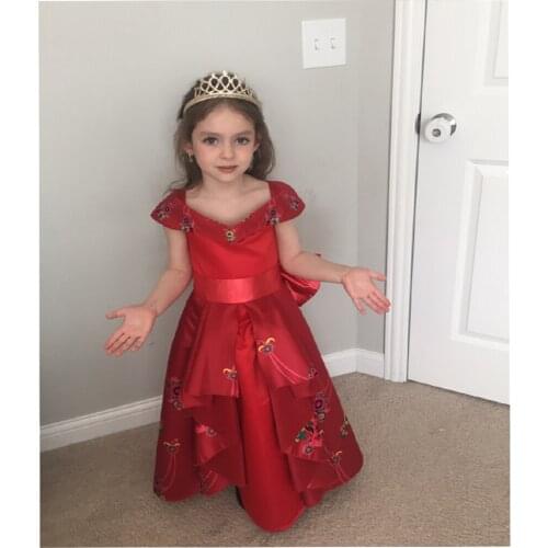 Elena Kids Girls Costume Elena Red Dress Princess Cosplay Dress Custom Made