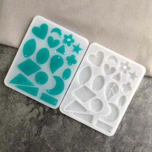 Aouke Leaf Drop Combination Crystal Drop Gum Mold DIY earring Pendant Jewelry Epoxy Resin Mold Jewelry Pendant Silicone Mold