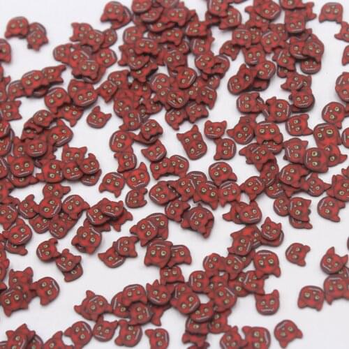 100g/Lot Halloween Horrible Ghost Clay Slices Sprnkles Soft Pottery for DIY Crafts Accessories