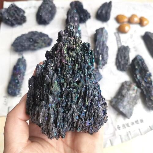 150g-1.5kgs Crystals Bismuth Bi Metal Crystal Rainbow Mineral Specimen Original Nature Art Artwork Decorative Article