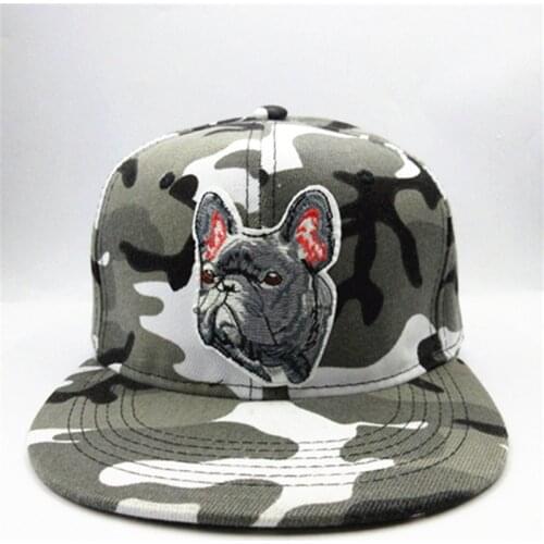 LDSLYJR Bulldog embroidery cotton Baseball Cap hip-hop cap Adjustable Snapback Hats for men and women 73