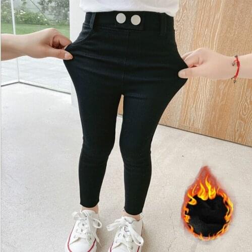 New Baby Girls Boys Leggings Autumn Winter Cotton Thick Warm Plush Pencil Pants Children Super Elastic High Waist Long Trousers