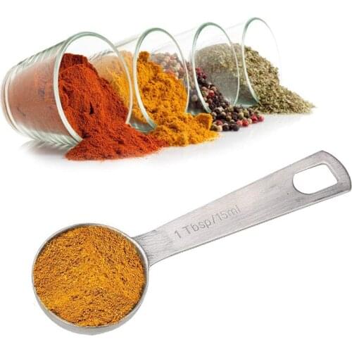 NHBR Stainless Steel Measuring Spoons Set of 7 Stackable Measure Spoon for Dry and Liquid Ingredients Etched Marked Baking