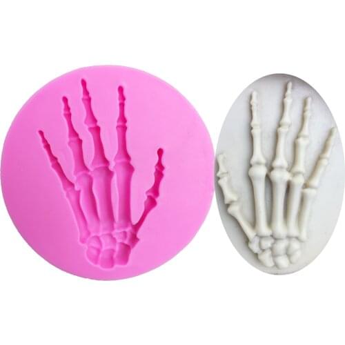 M0699 Skull Hand Halloween Silicone Mold Fondant Cake Decorating Tools Chocolate Candy gumpaste molds