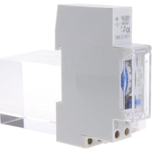 AIMOMETER AC 110V/AC 220V 15 Minutes Mechanical Timer Switch 24 Hours Programmable Din Rail