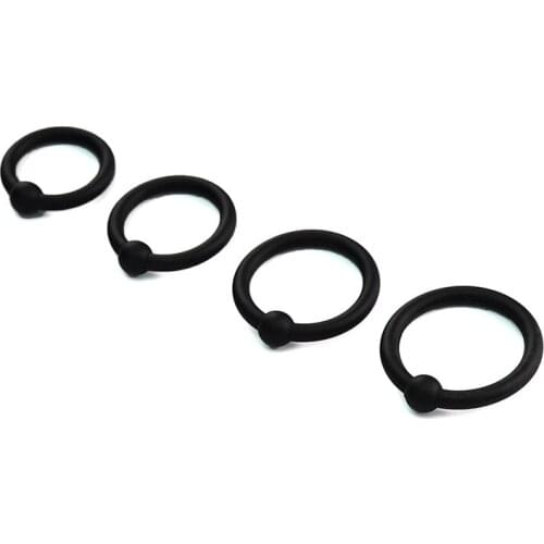 Mens Silicone Lock Fine Penis Ring, Time Delay Fun Ring Four-piece Set of Sex Toys Sex Toys Delay Ejaculation Couple Cockring
