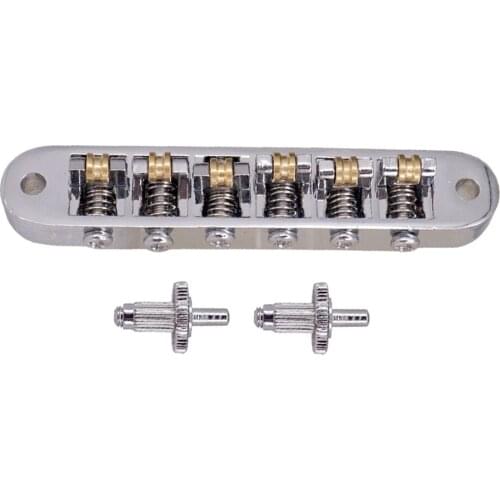 DIY 6 String Guitar Bridge with Studs Set for Electric Guitar Parts