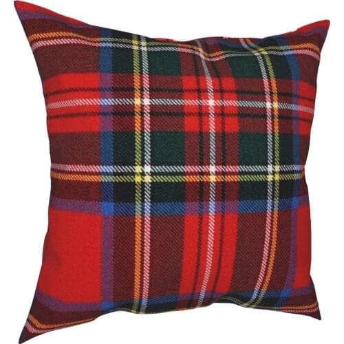 Plaid Stewart Royal Modern Tartan Pillowcase Printed Polyester Cushion Cover Gift Christmas Throw Pillow Case Cover 40*40cm