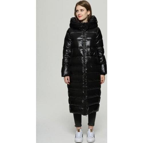 2020 New Womens Winter Long White Duck Down Coat Simple Design Women Jacket Winter Parka Windproof Jacket