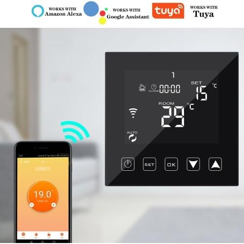 3A boiler actuator WiFi Smart Thermostat Temperature Controller Floor Heating App Control Work with Amazon Echo Google Home