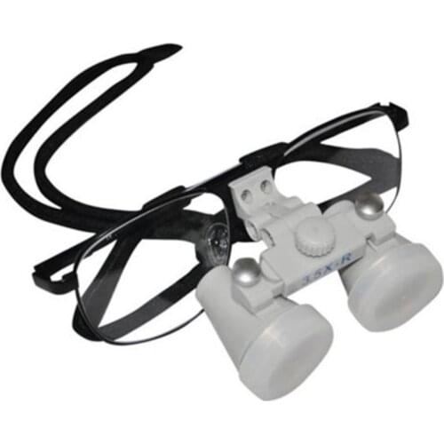 Dental Medical Surgery Dual Lens Magnifier 3.5X Portable Spectacle Magnifier with LED Headlight