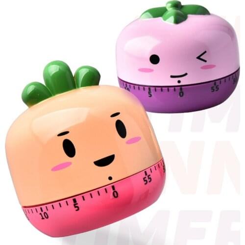Kitchen Timer 60 Minutes Cute Fruit Animal Plastic Mechanical Cooking Timer Reminder Temporizador Cocina Kitchen Countdown Clock