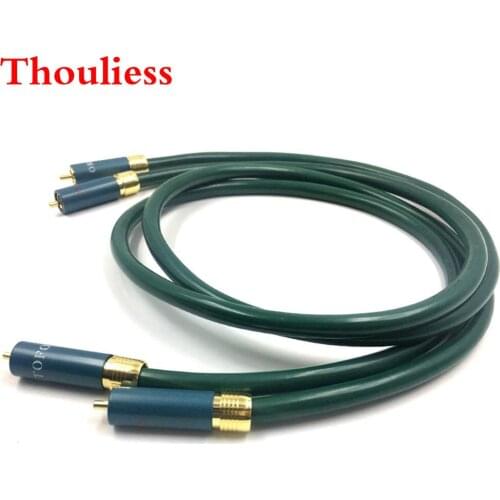 Thouliess Pair HIFI Type-1 Gold Plated RCA Plug Audio Cable 2RCA Male to Male Interconnect Cable for FURU--CH FA-220