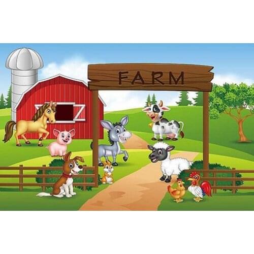 Childrens Photography Background Spring Farm Backdrop Vinyl Background Cloth Family Portrait Party Photo Props