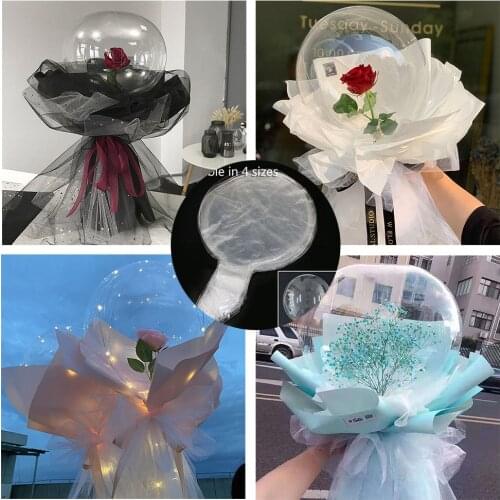 1pc Valentines Confession Balloons Bobo Clear Ballons Transparent PVC Wedding Birthday Party Decoration Helium Inflatable Balls