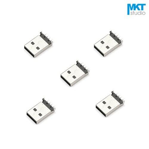 100Pcs White/Black A Type SMD Male USB PCB Connector Socket Jack Plug
