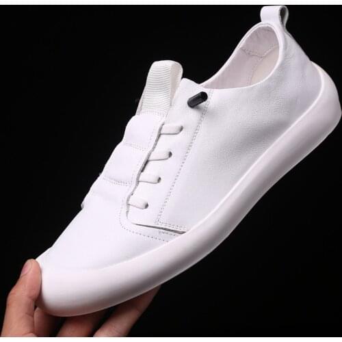 2021 Korean fashion casual leather shoes for men