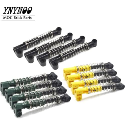 4Pcs/lot High-Tech Shock Absorber 9.5L with Soft Spring 2909c03 MOC Building Blocks Parts DIY Toys Compatible with 74741 18404