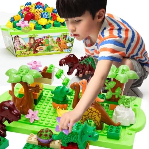 40pcs/lot Jurassic Park Series Assembling Building Blocks Childrens DIY Early Learning Educational Toys