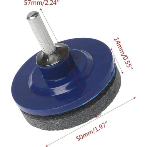 50mm Lawn Mower Blade Sharpener Universal Grinding Rotary Drill Cuts Lawnmower Blade Sharpener Garden Abrasive Tools