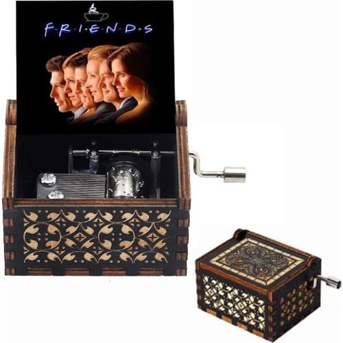 Free Shipping Wooden Handmade Music Box Anime Figurine Miyazaki Castle In The Sky John Lennon Imagine Swivel Mechanism Gift