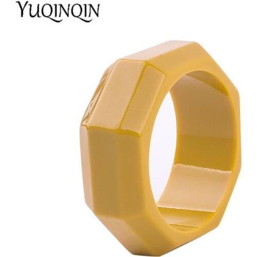 Trendy Fashion Resin Cuff Bracelets Bangles for Women New Vintage Simple Charm Geometric Acrylic Bracelet Girls Jewelry Female