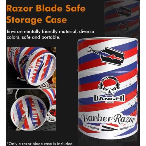 Razor Blade Box Metal Blade Storage Case Hair Salon Holding Used Safety Razor Blades Keeping Countertop Clean & Tidy