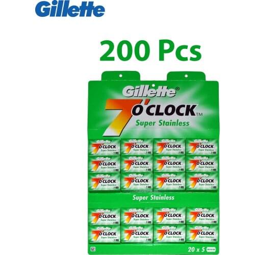 Gilette 7 Oclock Super Stainless Barber Shaving Razor Blade For Men Face Care Shave Brush Hairdresser Safety Razor Barber 2020