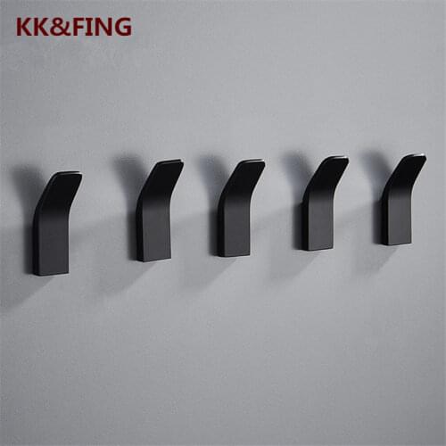 KK&FING Punch-free Storage Hook Wall Hanging Toilet Bathroom Towel Hooks Viscose Wall Hook Row Hook Storage Rack Keys Holder