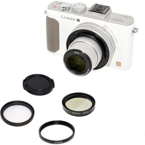 METAL Filter Adapter +UV +CPL +lens cap For PANASONIC DMC-LX7 37mm AS DMW-FA1