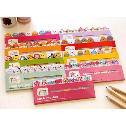 Cute Animal Sticker Bookmark Marker Memo Index Tab Sticky Post Notes