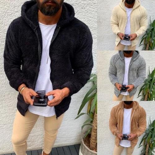 Mens Sweatshirt Hoodies Winter Warm Zipper Casual Sweatshirt Men Hooded Coat Long Sleeve Streetwear sudaderas hombre толстовка