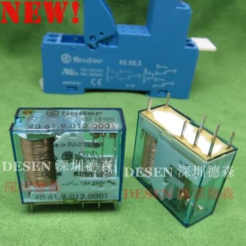 New relay SPDT 8Pin 12VDC 40.61.9.012.0001 16A 250V, 40.61 12VDC